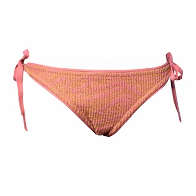 Maria Aristidou Women's Gold / Pink / Purple Harper Brazilian Bikini Bottom In Gold/pink/purple