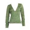 MARIA ARISTIDOU WOMEN'S GREEN AICO BLOUSE
