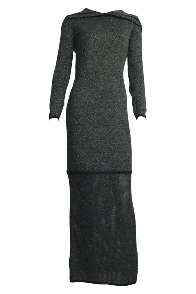 Maria Aristidou Women's Green / Black Deux Côtés Maxi Dress In Green/black