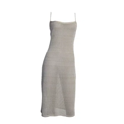 Maria Aristidou Women's Neutrals Bay Summer Dress In White/yellow