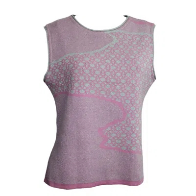 Maria Aristidou Women's Pink / Purple / Silver Nettal Topography Top - Pink In Multi