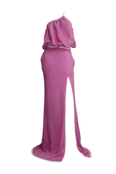 Maria Aristidou Women's Pink / Purple / White Bold - Hazel Gown In Pink/purple/white