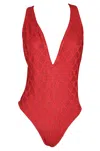 Maria Aristidou Women's Red Aqua One Piece Swimsuit In Red
