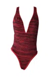 Maria Aristidou Women's Red / Black Mare One Piece Swimsuit In Red/black
