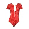Maria Aristidou Women's Red / White Play Athletic/one Piece Swimsuit In Red/white