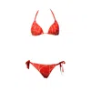 Maria Aristidou Women's Red / White Play Brazilian Bikini