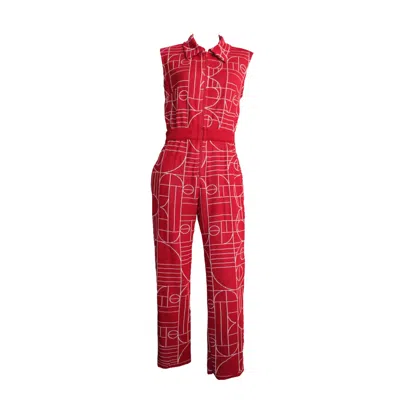 Maria Aristidou Women's Red / White Play Jumpsuit In Red/white