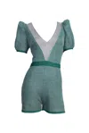 Maria Aristidou Women's Green / Silver Bold - Aletra Jumpsuit In Silver/green
