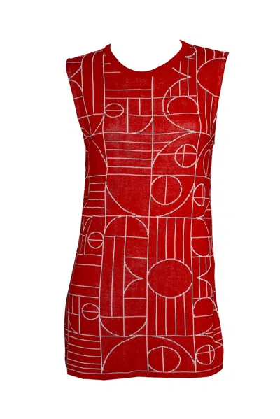 Maria Aristidou Women's White / Red Play Red Top In White/red