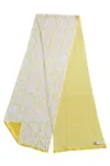 Maria Aristidou Women's White / Yellow / Orange Unisex Double Side Play Summer Scarf - White, Yellow In White/yellow/orange
