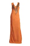 Maria Aristidou Women's Yellow / Orange Bold - Alba Gown In Yellow/orange