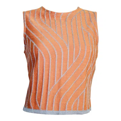 Maria Aristidou Women's Yellow / Orange / Silver Bold - Tamara Top In Yellow/orange/silver