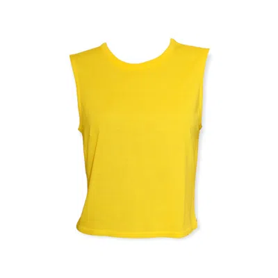 Maria Aristidou Women's Yellow / Orange / White Play Sleeveless Yellow Top In Yellow/orange/white