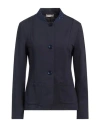 Maria Bellentani Woman Jacket Navy Size 12 Polyamide, Cotton, Elastane In Navy