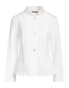 Maria Bellentani Woman Jacket White Size 12 Polyamide, Cotton, Elastane