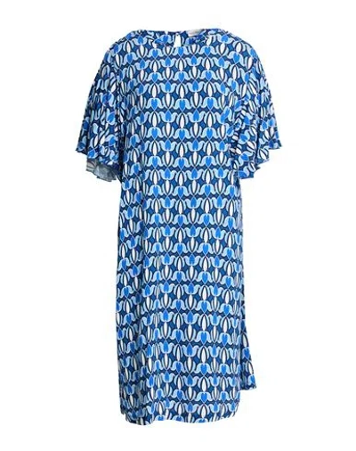Maria Bellentani Woman Midi Dress Blue Size 12 Viscose, Rayon