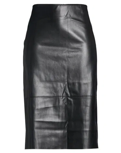 Maria Bellentani Woman Midi Skirt Black Size 12 Polyester, Polyurethane