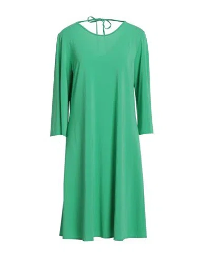 Maria Bellentani Woman Mini Dress Green Size 12 Acetate, Polyamide, Elastane