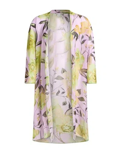 Maria Bellentani Woman Overcoat & Trench Coat Lilac Size 8 Rayon In Multi
