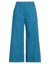 Maria Bellentani Woman Pants Azure Size 10 Cotton, Elastane In Blue