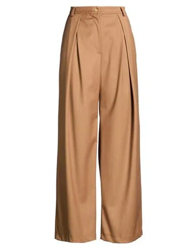 Maria Bellentani Woman Pants Camel Size 8 Polyester, Viscose, Elastane In Multi