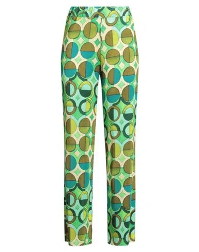 Maria Bellentani Woman Pants Green Size 8 Viscose, Elastane