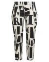 Maria Bellentani Woman Pants Ivory Size 12 Cotton, Elastane In Multi