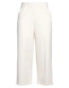 Maria Bellentani Woman Pants Ivory Size 10 Viscose, Polyamide, Elastane In White
