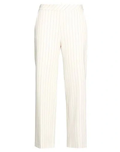 Maria Bellentani Woman Pants Ivory Size 6 Viscose, Polyamide, Elastane In White