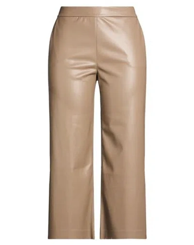 Maria Bellentani Woman Pants Light Brown Size 10 Polyester, Polyurethane In Nude