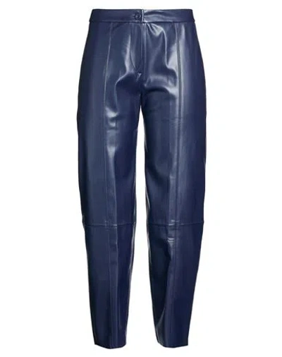 Maria Bellentani Woman Pants Midnight Blue Size 4 Polyester, Polyurethane