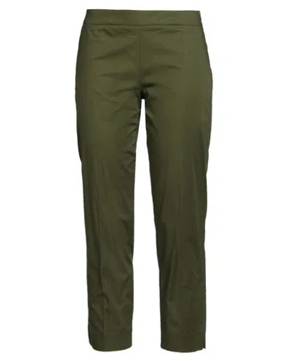 Maria Bellentani Woman Pants Military Green Size 8 Cotton, Elastane