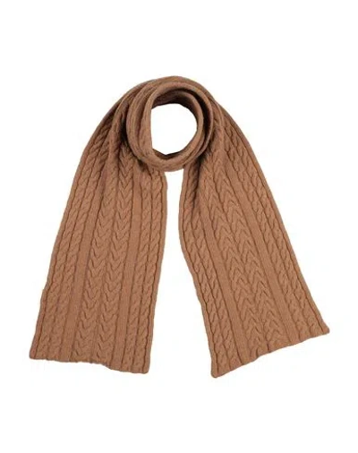 Maria Bellentani Woman Scarf Camel Size - Wool, Polyamide In Beige