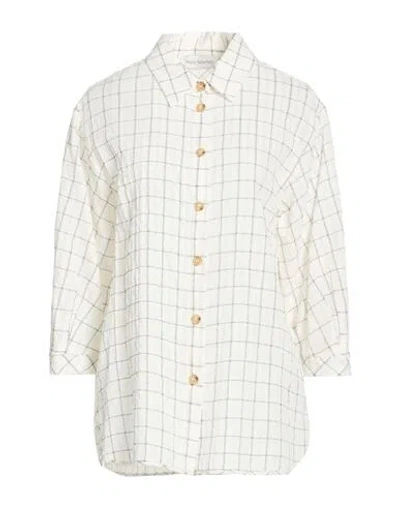 Maria Bellentani Woman Shirt White Size 8 Cotton, Rayon In Multi