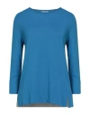 Maria Bellentani Woman Sweater Azure Size 6 Viscose, Polyester In Blue