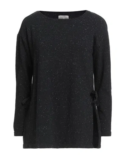 Maria Bellentani Woman Sweater Black Size 10 Wool, Cotton, Polyamide
