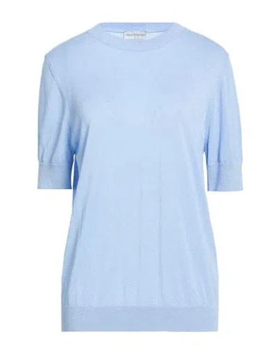 Maria Bellentani Woman Sweater Light Blue Size 12 Viscose, Polyamide, Metallic Fiber