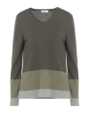 Maria Bellentani Woman Sweater Military Green Size 10 Polyamide, Wool, Viscose, Cashmere In Green