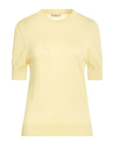 Maria Bellentani Woman Sweater Pastel Yellow Size 8 Viscose, Polyamide, Metallic Fiber