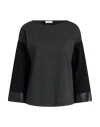 Maria Bellentani Woman T-shirt Black Size 4 Viscose, Polyamide, Elastane, Polyester, Polyurethane