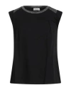Maria Bellentani Woman T-shirt Black Size 6 Viscose, Elastane, Polyamide, Polyester In Black