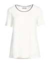 MARIA BELLENTANI MARIA BELLENTANI WOMAN T-SHIRT OFF WHITE SIZE 10 VISCOSE, ELASTANE