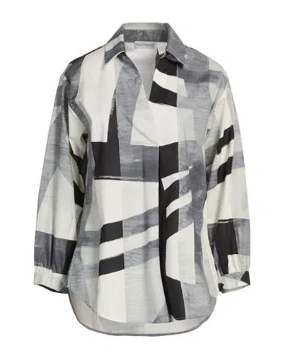 Maria Bellentani Woman Top Grey Size 6 Cotton, Elastane