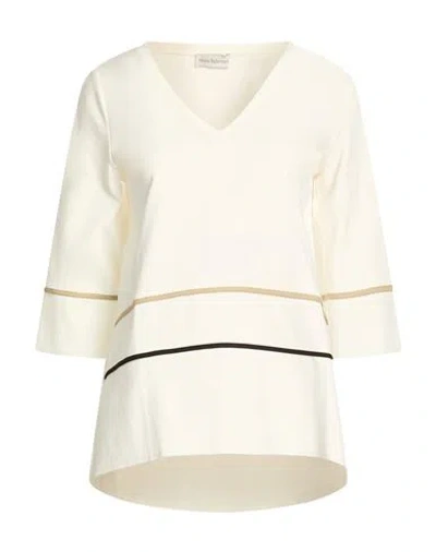 Maria Bellentani Woman Top Ivory Size 12 Viscose, Polyamide, Elastane In White