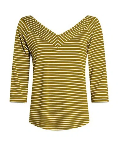 Maria Bellentani Woman Top Military Green Size 6 Viscose, Elastane In Multi