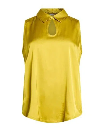 Maria Bellentani Woman Top Mustard Size 6 Viscose, Elastane In Green