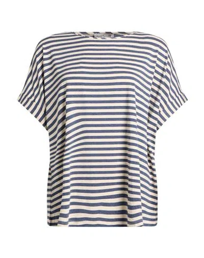 Maria Bellentani Woman T-shirt Navy Size 10 Viscose, Elastane In Blue