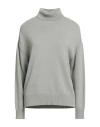 Maria Bellentani Woman Turtleneck Grey Size 10 Polyamide, Wool, Viscose, Cashmere In Gray