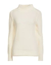 Maria Bellentani Woman Turtleneck Off White Size 8 Wool, Polyamide, Acrylic In White