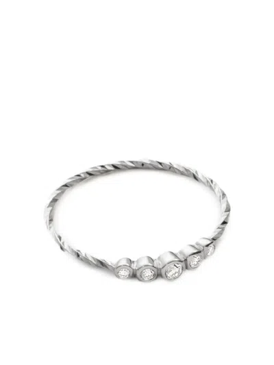 Maria Black 14k Recycled White Gold Ally Lab-grown Diamonds Ring In Metallic